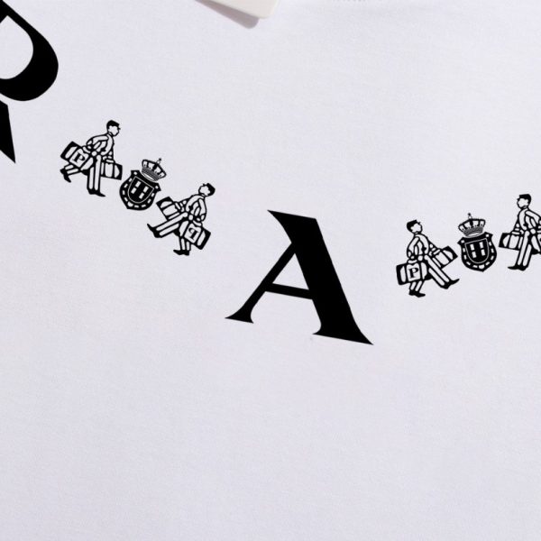 T-shirt Prada Bicycle Print White PD019 - Image 3