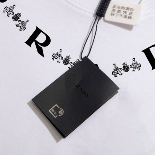 T-shirt Prada Bicycle Print White PD019 - Image 8