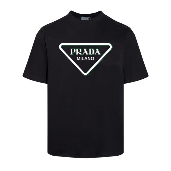 d108890_24029-1.jpg T-shirt Prada Milano Triangle Logo Black PD020 - Image 1