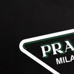 T-shirt Prada Milano Triangle Logo Black PD020 - Image 3