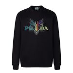 Sweatshirt Prada Deer Embroidery Black PD022