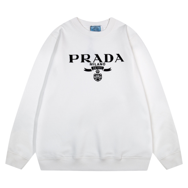 Sweatshirt Prada Milano White Crewneck PD027 - Image 2