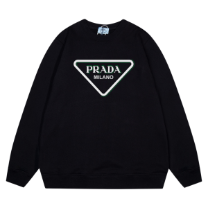 Sweatshirt Prada Milano Triangle Logo Black PD028