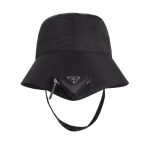 Bucket Hat Prada Black Nylon Pouch Strap PD030