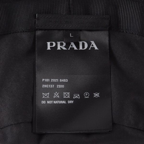 Bucket Hat Prada Black Nylon Pouch Strap PD030 - Image 9