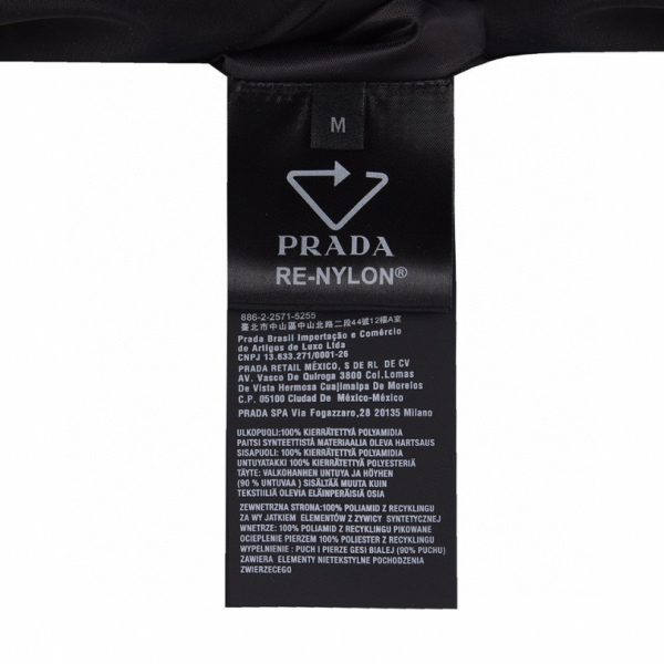 Bucket Hat Prada Black Nylon Pouch Strap PD030 - Image 10