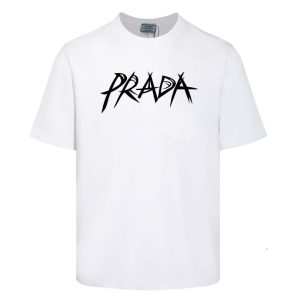 T-shirt Prada Milano White Graphic Logo PD032