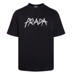 T-shirt Prada Milano Black Graphic Logo PD033