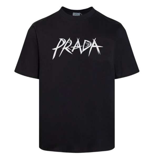 d109066_23980-1.jpg T-shirt Prada Milano Black Graphic Logo PD033 - Image 1