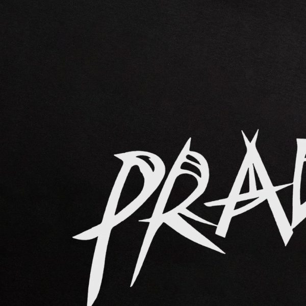 T-shirt Prada Milano Black Graphic Logo PD033 - Image 3