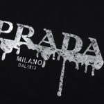 T-shirt Prada Milano Black Drip Logo PD035 - Image 3