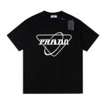 T-shirt Prada Black Triangle Graphic Logo PD040