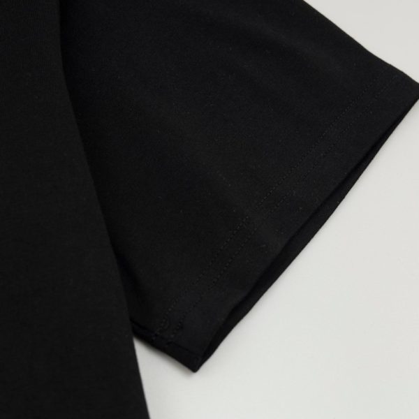 T-shirt Prada Black Triangle Graphic Logo PD040 - Image 5