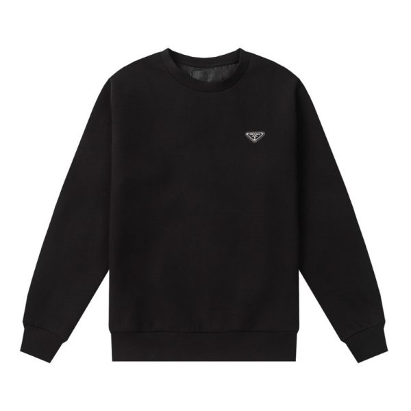 d109238_19063-1.jpg Sweatshirt Prada Black Logo Crewneck PD045 - Image 1