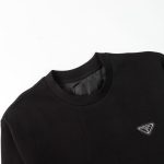 Sweatshirt Prada Black Logo Crewneck PD045 - Image 4