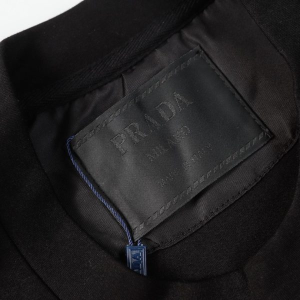 Sweatshirt Prada Black Logo Crewneck PD045 - Image 8