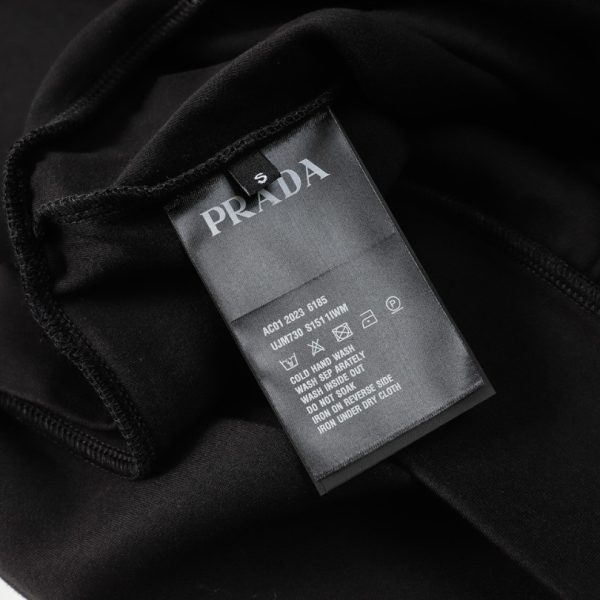 Sweatshirt Prada Black Logo Crewneck PD045 - Image 9
