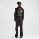 Sweatshirt Prada Black Logo Crewneck PD045 - Image 13