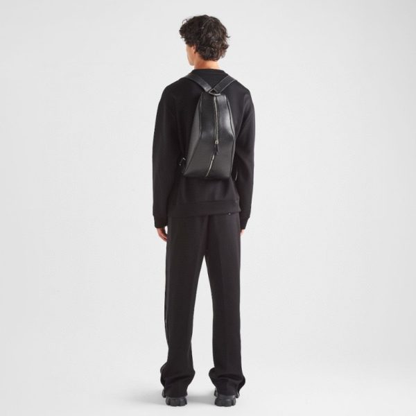 Sweatshirt Prada Black Logo Crewneck PD045 - Image 13