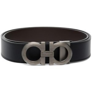 Belt Ferragamo Black Gancini Buckle FG001