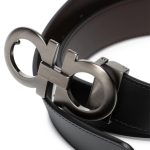 Belt Ferragamo Black Gancini Buckle FG001 - Image 2