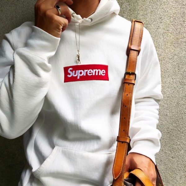 Hoodie Supreme Box Logo White SP008 - Image 3