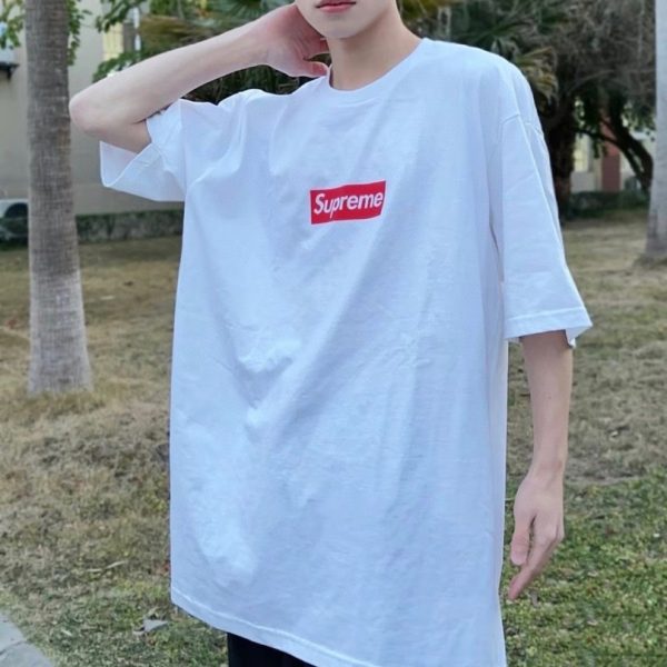 T-shirt Supreme Box Logo White Script SP016 - Image 4