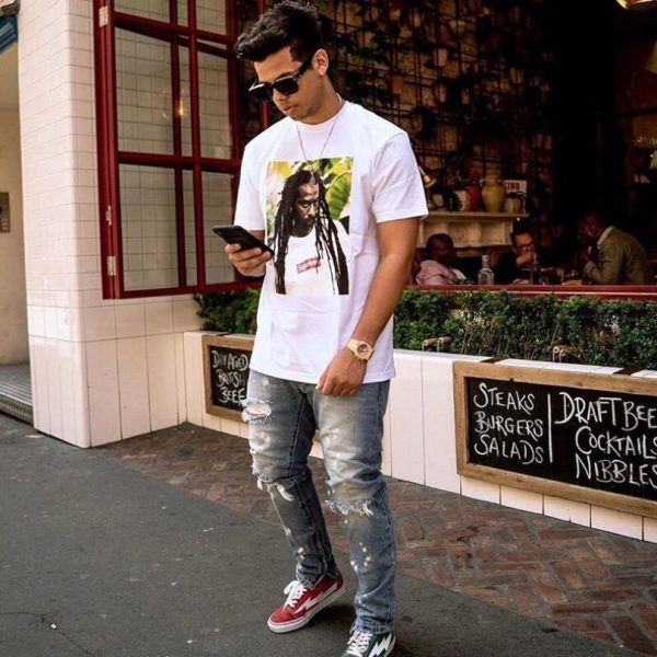 T-shirt Supreme Buju Banton Photo White SP019 - Image 2