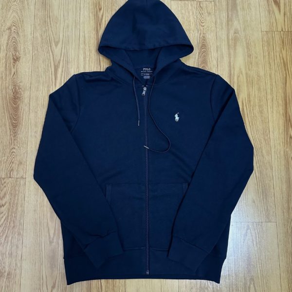 Ralph Lauren Zip Up Hooded Full Tracksuit Navy Blue RP001 - Image 2