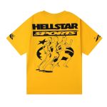 T-shirt Hellstar Sports Flame Yellow Graphic HS002 - Image 2