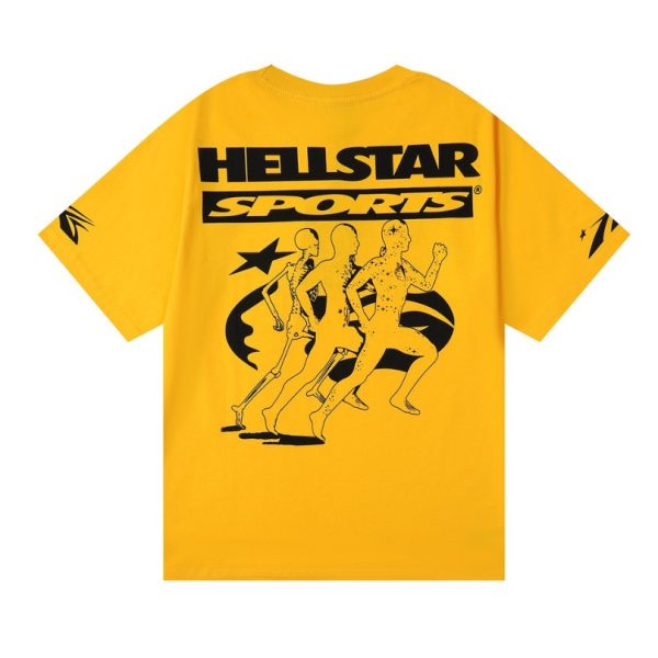 T-shirt Hellstar Sports Flame Yellow Graphic HS002 - Image 2