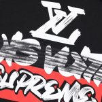 T-shirt Louis Vuitton x Supreme Graffiti Black SP027 - Image 3