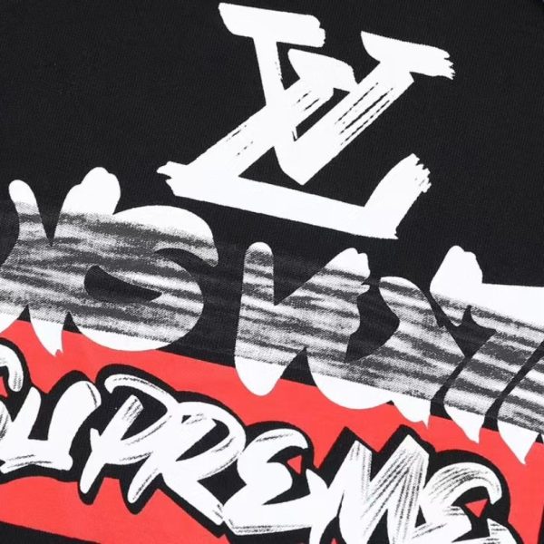 T-shirt Louis Vuitton x Supreme Graffiti Black SP027 - Image 3