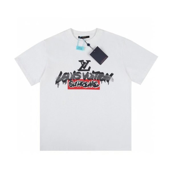 d109836_23110-1.jpg T-shirt Louis Vuitton x Supreme Graffiti White SP028 - Image 1