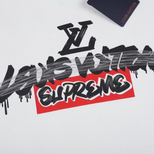 T-shirt Louis Vuitton x Supreme Graffiti White SP028 - Image 3