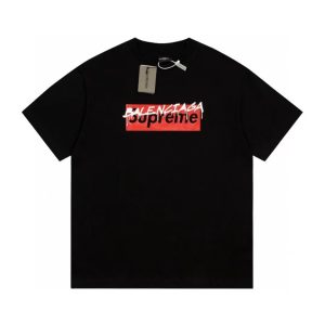 T-shirt Balenciaga x Supreme Collab Black SP029