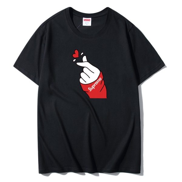 d109905_24362-1.jpg T-shirt Supreme Heart Hand Graphic Black SP033 - Image 1
