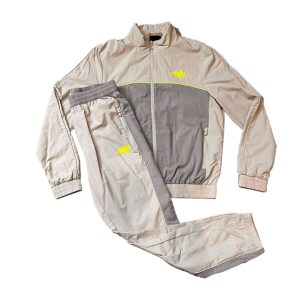 Set Syna Gray and Yellow Track Jacket and Pants SN002