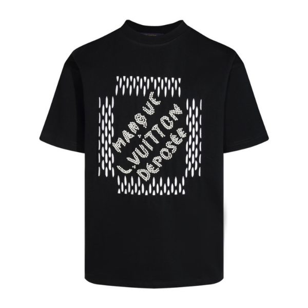 d110015_22464-1.jpg T-shirt Louis Vuitton Graphic Print Black LV023 - Image 1
