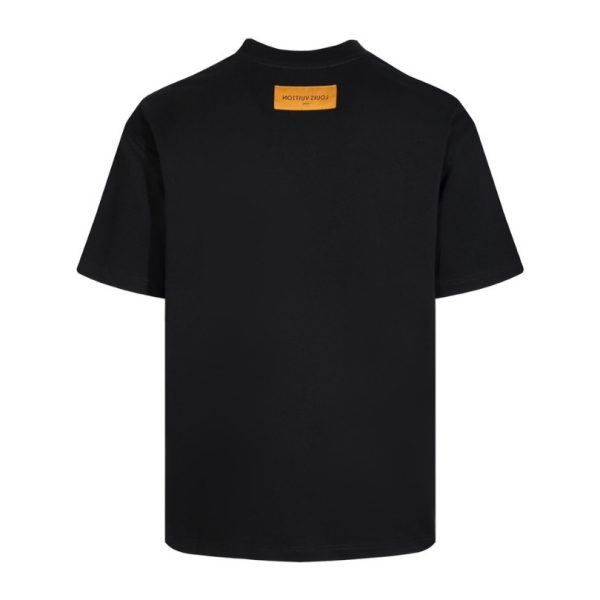 T-shirt Louis Vuitton Graphic Print Black LV023 - Image 2