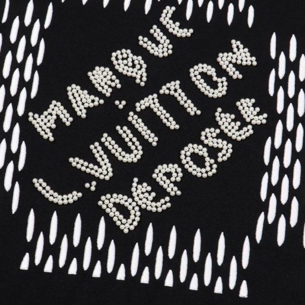 T-shirt Louis Vuitton Graphic Print Black LV023 - Image 3