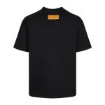 T-shirt Louis Vuitton Calligraphy Studded Black LV025 - Image 2