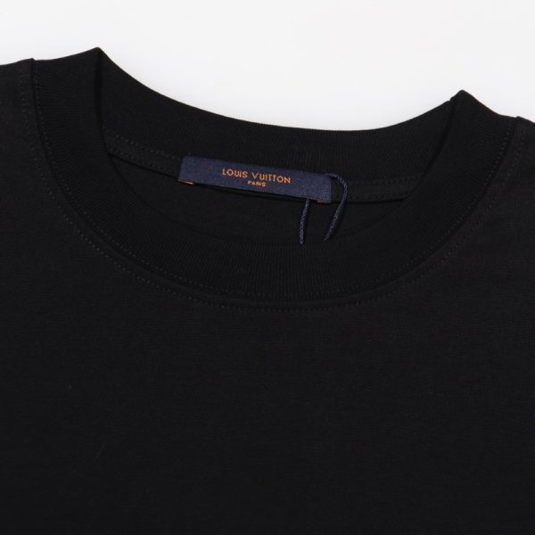T-shirt Louis Vuitton Calligraphy Studded Black LV025 - Image 7