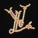 T-shirt Louis Vuitton Rope Logo Black LV026 - Image 3
