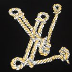 T-shirt Louis Vuitton Rope Logo Black LV026 - Image 4