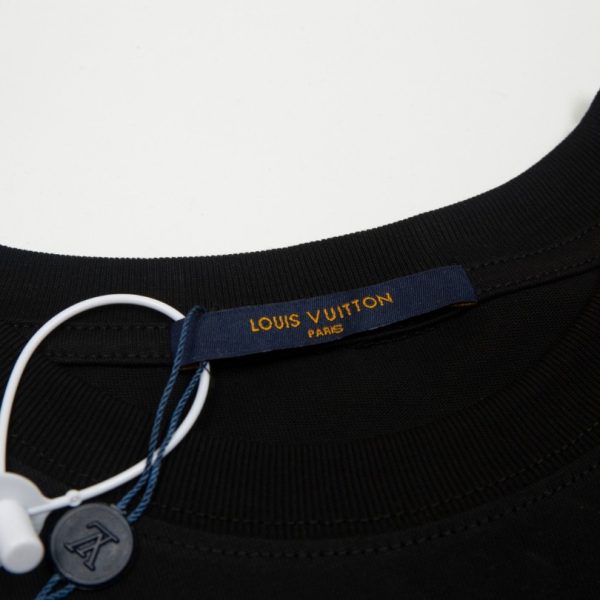 T-shirt Louis Vuitton Rope Logo Black LV026 - Image 7