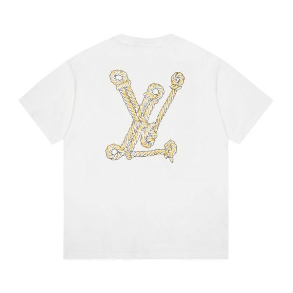 T-shirt Louis Vuitton Rope Logo White LV027 - Image 2