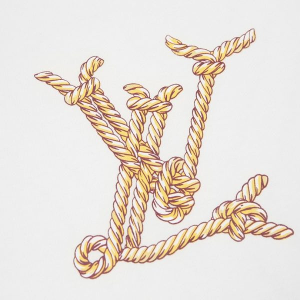 T-shirt Louis Vuitton Rope Logo White LV027 - Image 3