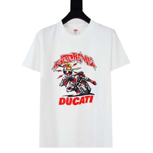 d110128_24280-1.jpg T-shirt Supreme Ducati Racing Graphic White SP038 - Image 1
