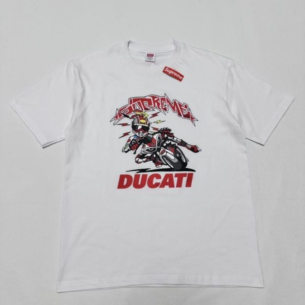 T-shirt Supreme Ducati Racing Graphic White SP038 - Image 4